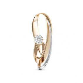 Золотая подвеска КЮЗ Del'ta D033280 с фианитом D033280 фото