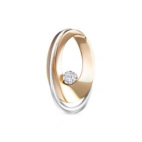 Золотая подвеска КЮЗ Del'ta D033286 с фианитом D033286 фото