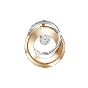 Золотая подвеска КЮЗ Del'ta D033287 с фианитом D033287 фото