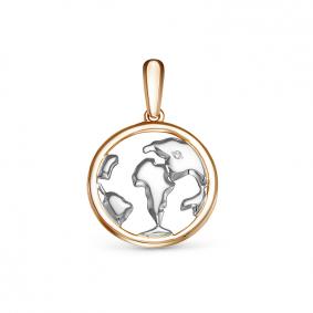 Золотая подвеска КЮЗ Del'ta D033289 с фианитом D033289 фото