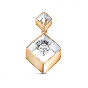 Золотая подвеска КЮЗ Del'ta D033404 с фианитом D033404 фото