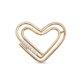 Золотая подвеска КЮЗ Del'ta D033652 с фианитом D033652 фото