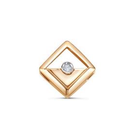 Золотая подвеска КЮЗ Del'ta D033735 с фианитом D033735 фото