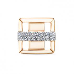 Золотая подвеска КЮЗ Del'ta D033736 с фианитом D033736 фото