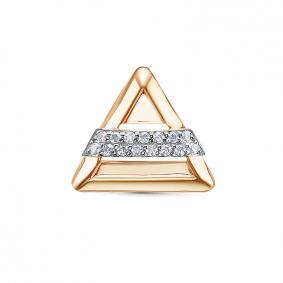 Золотая подвеска КЮЗ Del'ta D033740 с фианитом D033740 фото