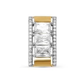 Золотая подвеска КЮЗ Del'ta D033877 с фианитом D033877 фото