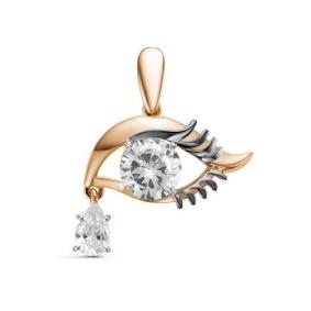 Золотая подвеска КЮЗ Del'ta D033932 с фианитом D033932 фото