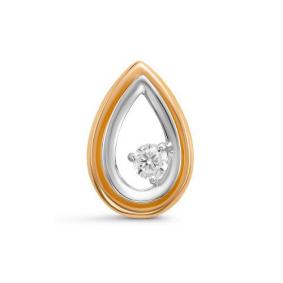 Золотая подвеска КЮЗ Del'ta D034227 с фианитом D034227 фото