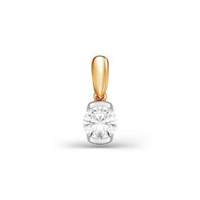 Золотая подвеска КЮЗ Del'ta D034460 с фианитом D034460 фото