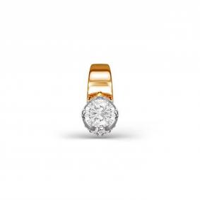 Золотая подвеска КЮЗ Del'ta D034467 с фианитом D034467 фото