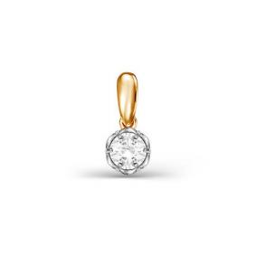 Золотая подвеска КЮЗ Del'ta D034470 с фианитом D034470 фото