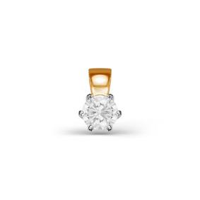 Золотая подвеска КЮЗ Del'ta D034474 с фианитом D034474 фото