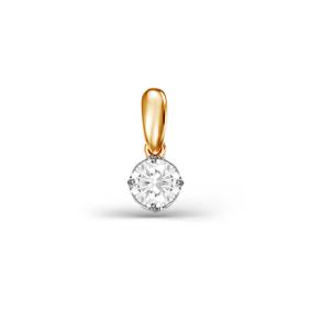 Золотая подвеска КЮЗ Del'ta D034476 с фианитом D034476 фото