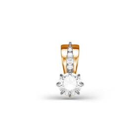 Золотая подвеска КЮЗ Del'ta D034484 с фианитом D034484 фото