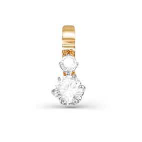 Золотая подвеска КЮЗ Del'ta D034559 с фианитом D034559 фото