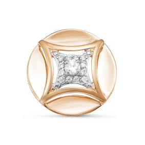 Золотая подвеска КЮЗ Del'ta D035345 с фианитом D035345 фото