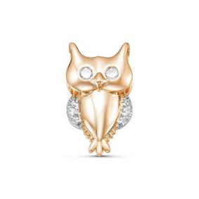 Золотая подвеска КЮЗ Del'ta D035352 с фианитом D035352 фото