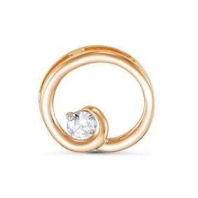 Золотая подвеска КЮЗ Del'ta D035363 с фианитом D035363 фото