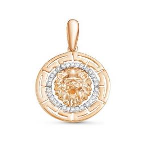 Золотая подвеска КЮЗ Del'ta D035389 с фианитом D035389 фото