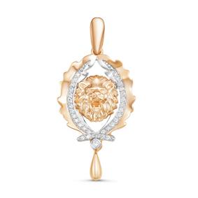 Золотая подвеска КЮЗ Del'ta D035394 с фианитом D035394 фото