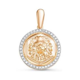 Золотая подвеска КЮЗ Del'ta D035412 с фианитом D035412 фото