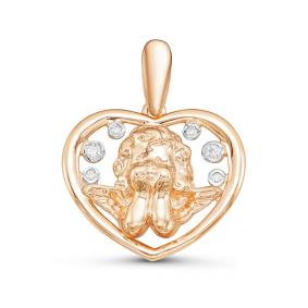 Золотая подвеска КЮЗ Del'ta D035414 с фианитом D035414 фото