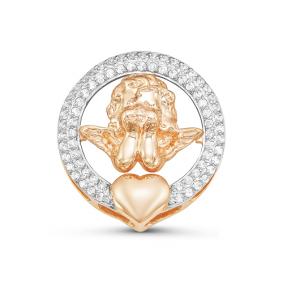 Золотая подвека Ангел КЮЗ Del'ta с фианитом D035415 D035415 фото