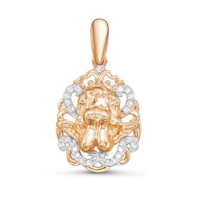 Золотая подвеска КЮЗ Del'ta D035424 с фианитом D035424 фото