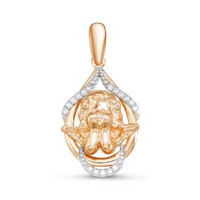Золотая подвеска КЮЗ Del'ta D035426 с фианитом D035426 фото