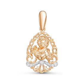 Золотая подвеска КЮЗ Del'ta D035442 с фианитом D035442 фото