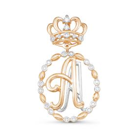 Золотая подвеска КЮЗ Del'ta D035459 с фианитом D035459 фото