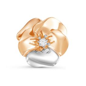 Золотая подвеска КЮЗ Del'ta D035496 с фианитом D035496 фото