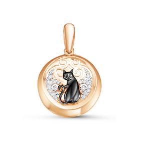 Золотая подвеска КЮЗ Del'ta D035504 с фианитом D035504 фото