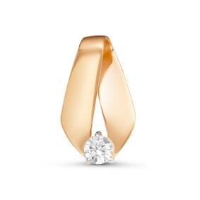 Золотая подвеска КЮЗ Del'ta D035506 с фианитом D035506 фото