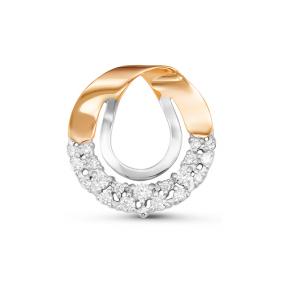 Золотая подвеска КЮЗ Del'ta D035518 с фианитом D035518 фото