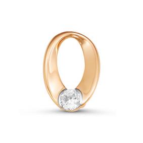 Золотая подвеска КЮЗ Del'ta D035526 с фианитом D035526 фото