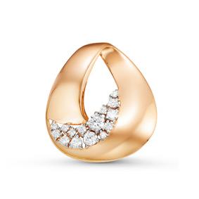 Золотая подвеска КЮЗ Del'ta D035529 с фианитом D035529 фото