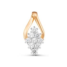 Золотая подвеска КЮЗ Del'ta D035533 с фианитом D035533 фото