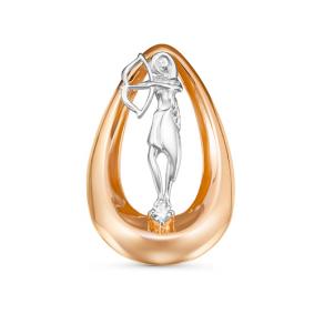 Золотая подвеска Знак зодиака Стрелец КЮЗ Del'ta с фианитом D035559 D035559 фото