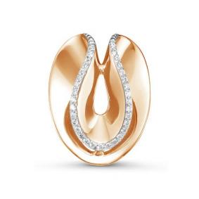 Золотая подвеска КЮЗ Del'ta D035669 с фианитом D035669 фото