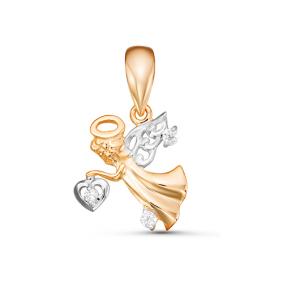 Золотая подвеска КЮЗ Del'ta D035683 с фианитом D035683 фото