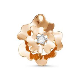 Золотая подвеска КЮЗ Del'ta D035684 с фианитом D035684 фото