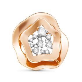 Золотая подвеска КЮЗ Del'ta D035702 с фианитом D035702 фото