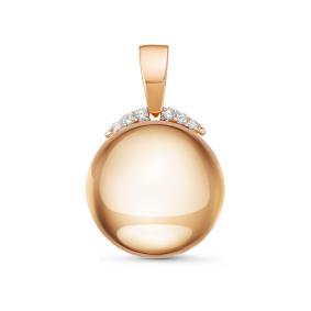 Золотая подвеска КЮЗ Del'ta D035740 с фианитом D035740 фото