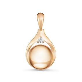 Золотая подвеска КЮЗ Del'ta D035757 с фианитом D035757 фото