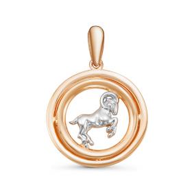 Золотая подвеска Знак зодиака Овен  КЮЗ Del'ta D035783 D035783 фото