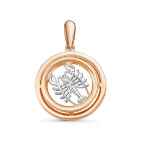 Золотая подвеска Знак зодиака Рак КЮЗ Del'ta D035786 D035786 фото