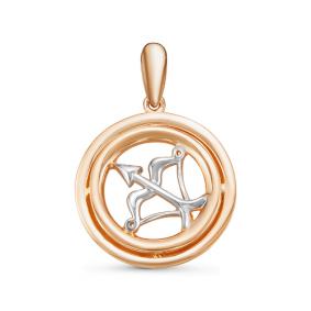 Золотая подвеска Знак зодиака Стрелец КЮЗ Del'ta D035791 D035791 фото