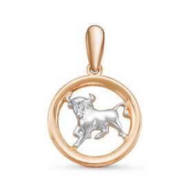 Золотая подвеска Знак зодиака Телец КЮЗ Del'ta D035823 D035823 фото