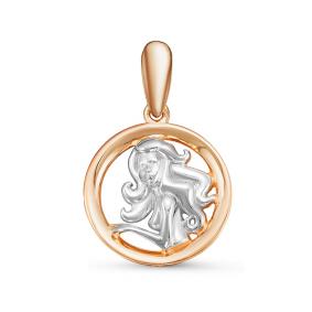 Золотая подвеска Знак зодиака Дева КЮЗ Del'ta D035827 D035827 фото